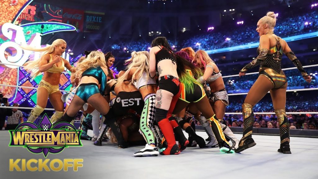 Nxt Superstars Take Over The Wrestlemania Womens Battle Royal Match Wrestlemania 34 Kickoff 6945