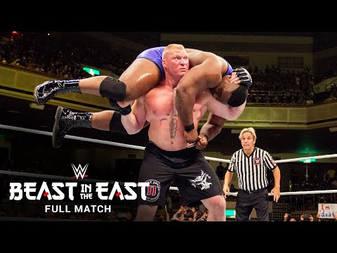 Full Match Brock Lesnar Vs Kofi Kingston Wwe Beast In The East 15