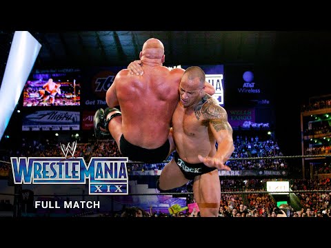 FULL MATCH - “Stone Cold” Steve Austin Vs. The Rock: WrestleMania XIX ...