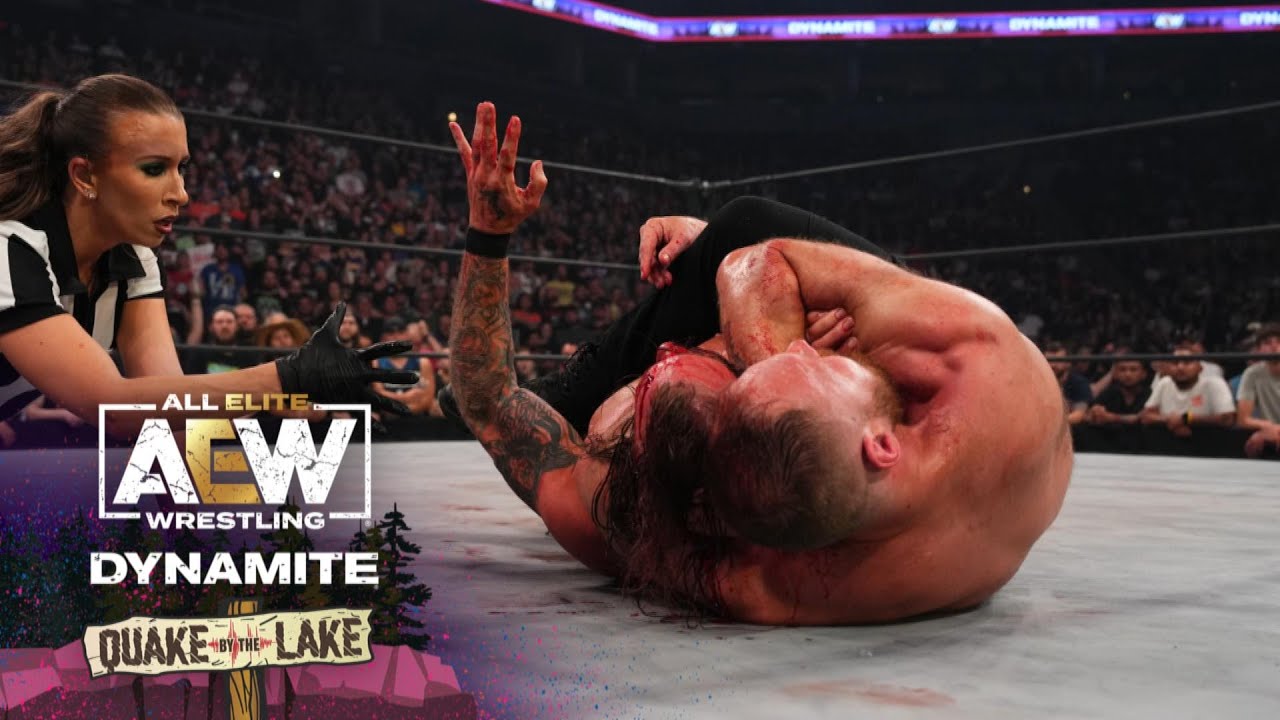 Jon Moxley Taps Out The Lionheart Chris Jericho Aew Dynamite Quake