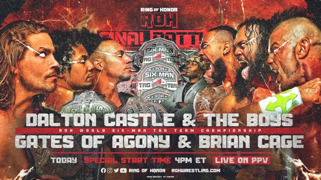 ROH 6 Man Tag Team Title Countdown to Ring Of Honor Final Battle