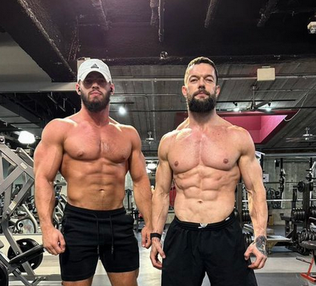 Edge Blast Austin Theory & Finn Balor Gym Pose - WrestleSite - Live ...