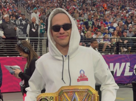 Pete Davidson was seen with Snoop Dogg's gold WWE Championship at the 2023 NFL Pro Bowl