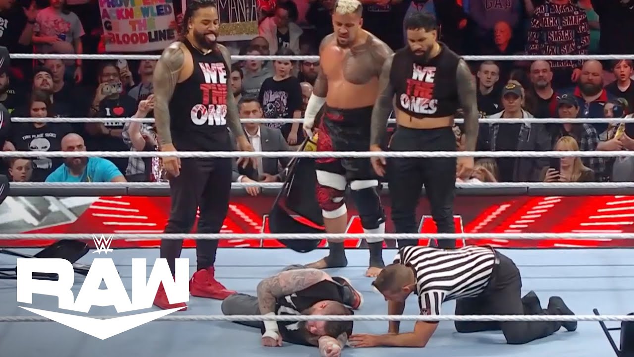 WWE Raw Highlights: Solo Sikoa And The Usos Brutalize Kevin Owens ...