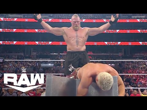 Brock Lesnar BETRAYS AND DESTROYS Cody Rhodes! | WWE Raw Highlights 4/3 ...