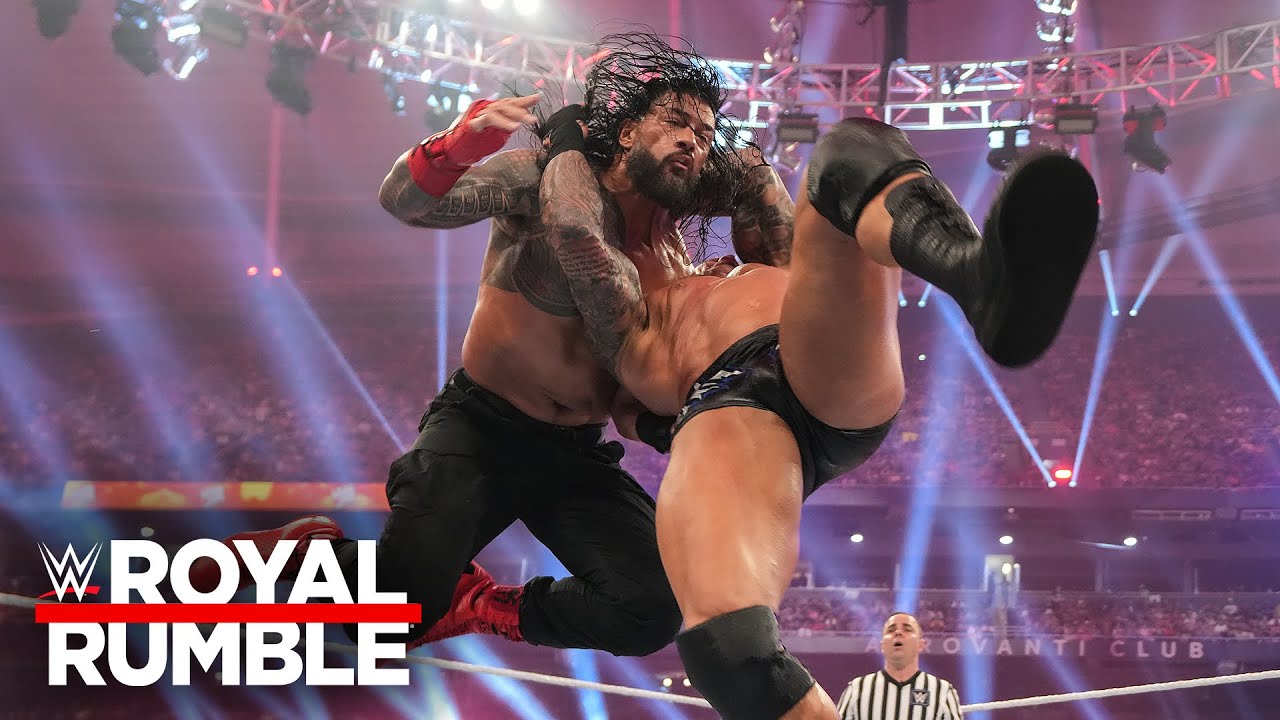 Randy Orton RKOs EVERYBODY including Roman Reigns: 2024 Royal Rumble ...