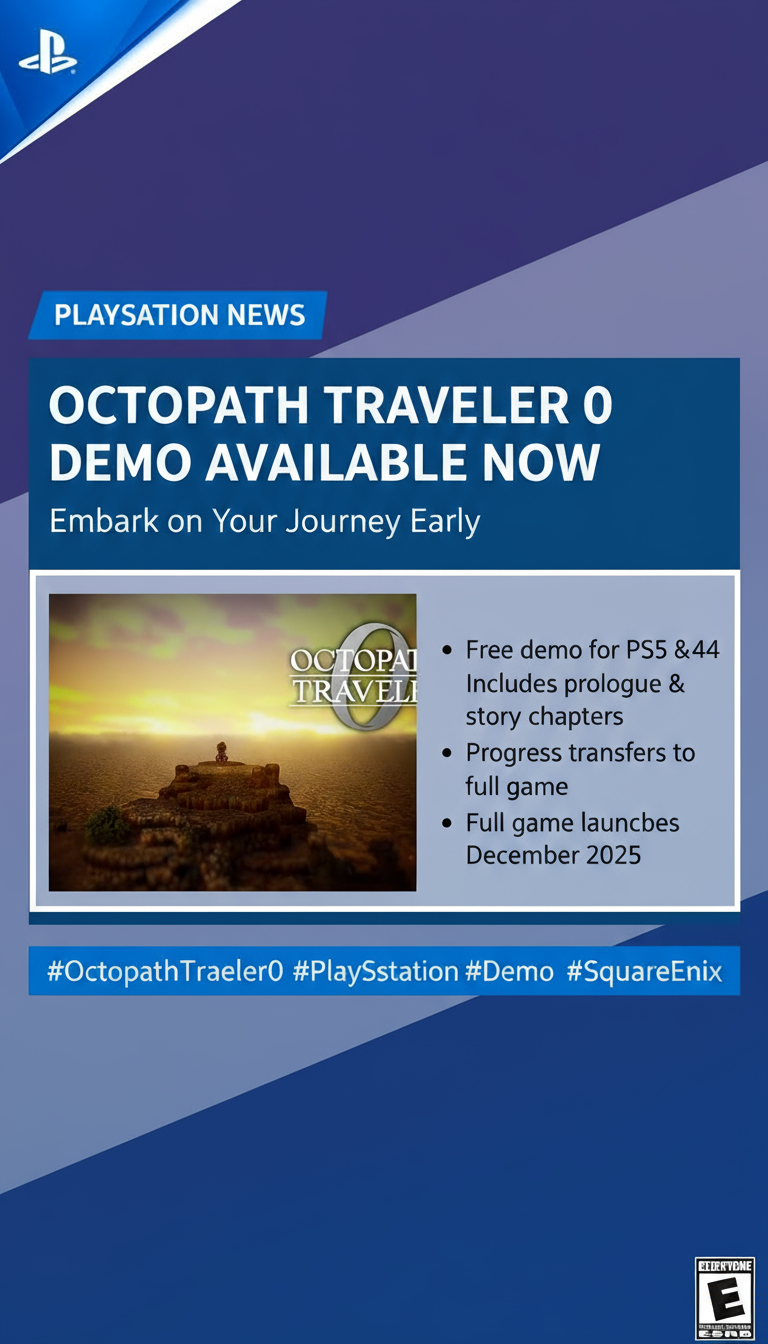 Octopath Traveler 0 Demo Launches Today on PS5 and PS4