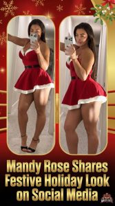 Mandy Rose Shares Festive Holiday Look on Social Media