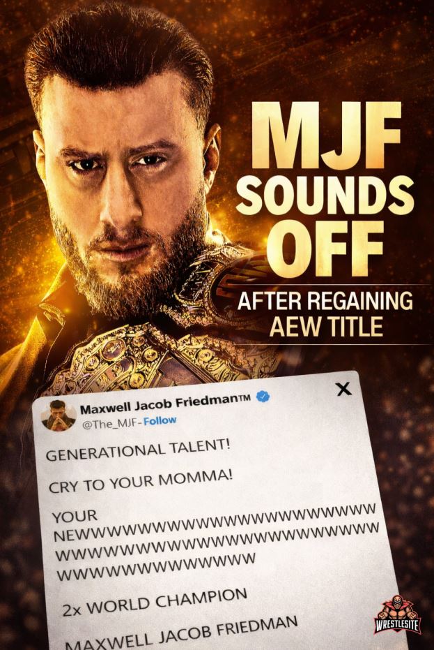 MJF Celebrates AEW World Title Win with Explosive Social Media Rant