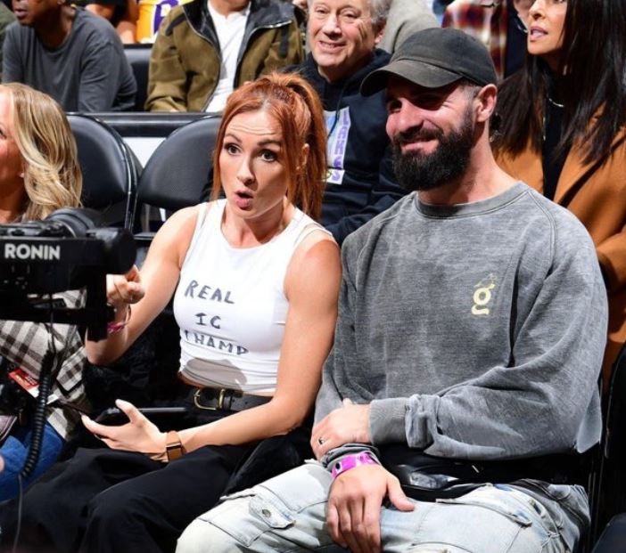 Becky Lynch and Seth Rollins Turn Heads Courtside at Lakers vs Spurs NBA Cup Game