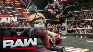 Kabuki Warriors Blind Rhea Ripley With Green Mist In Vicious RAW Attack