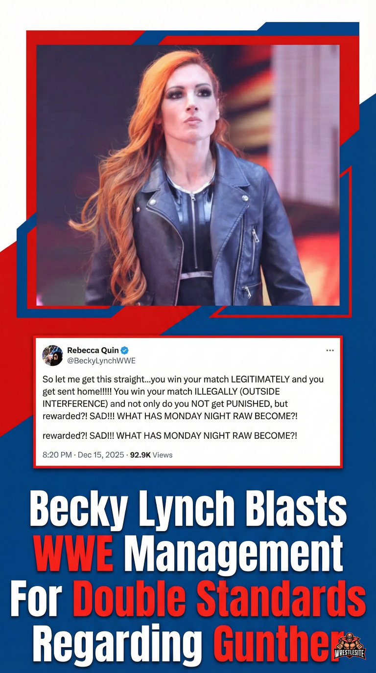 Becky Lynch Blasts WWE Management For Double Standards Regarding Gunther