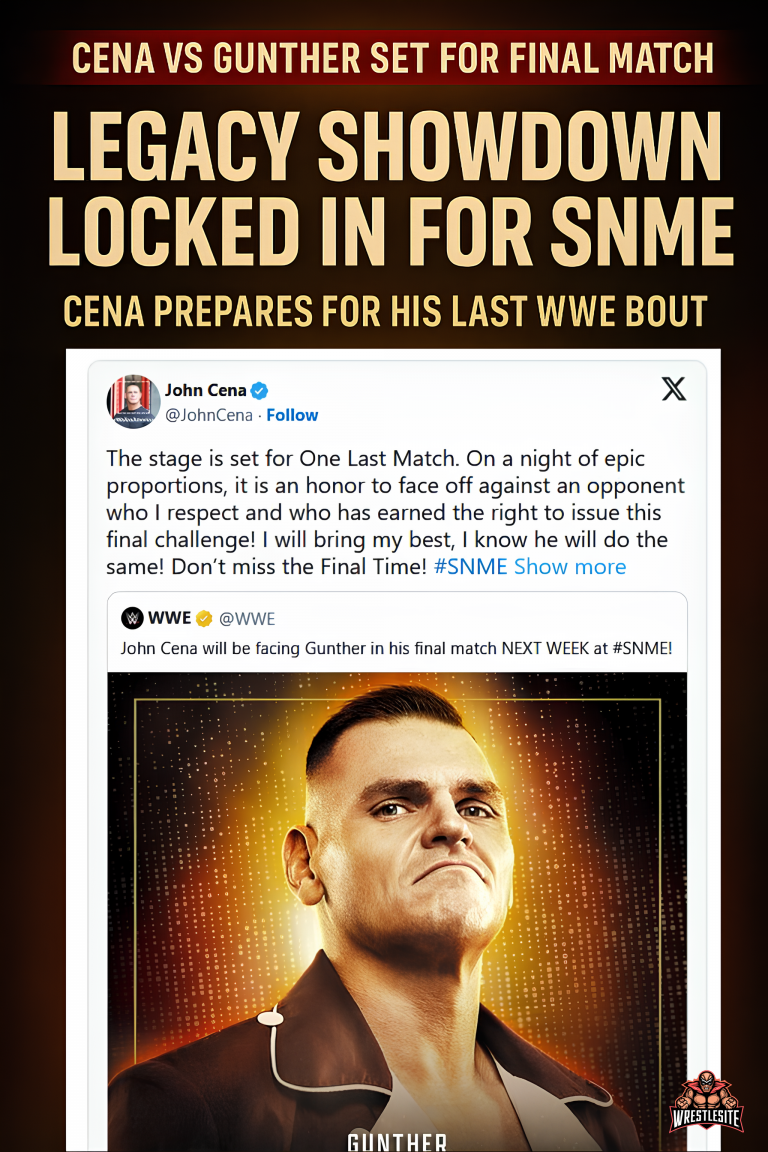 John Cena Speaks Out After Final Match Confirmed Against GUNTHER