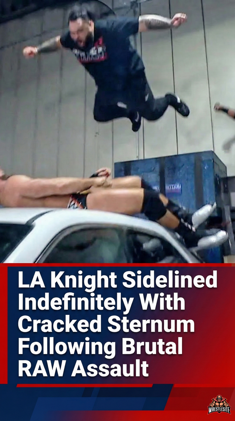 LA Knight Sidelined Indefinitely With Cracked Sternum Following Brutal RAW Assault