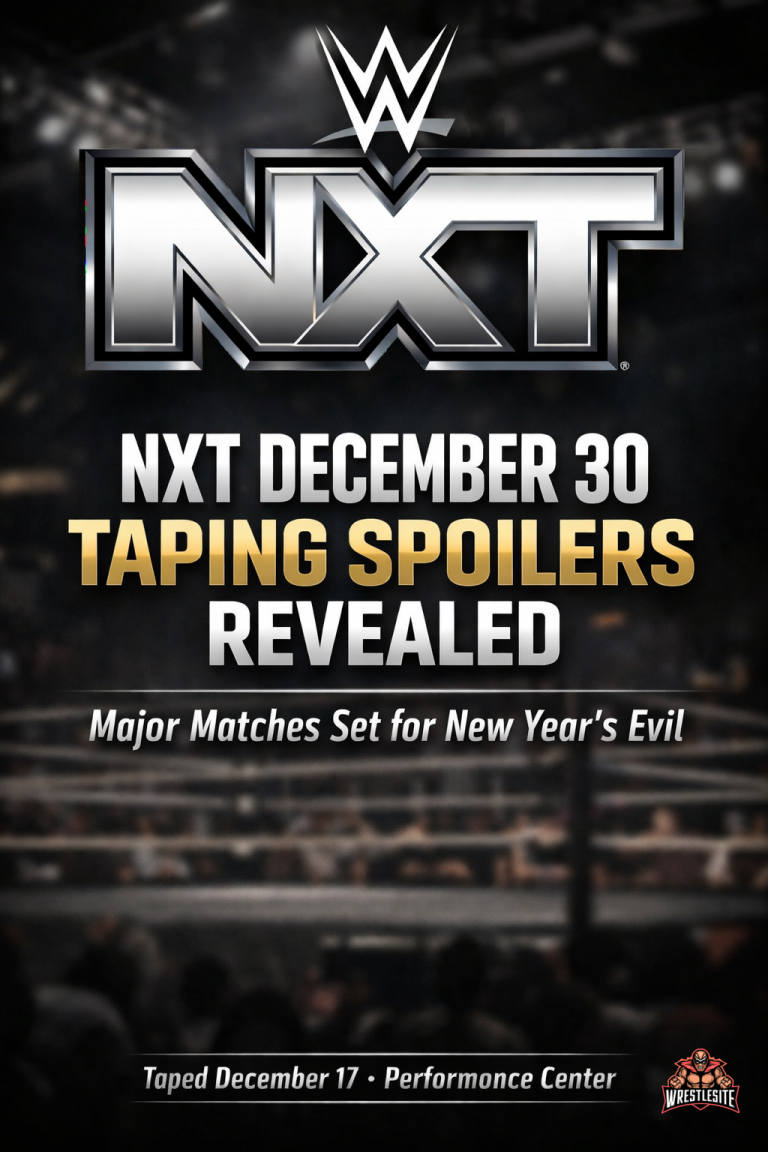 WWE NXT Spoilers for December 30 Episode