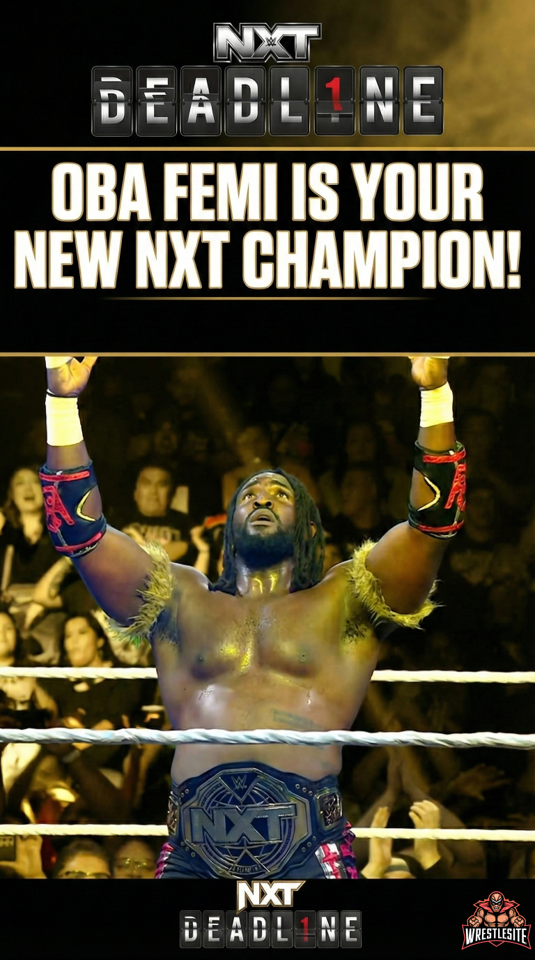 Oba Femi Recaptures NXT Championship in Hard-Hitting Deadline Opener