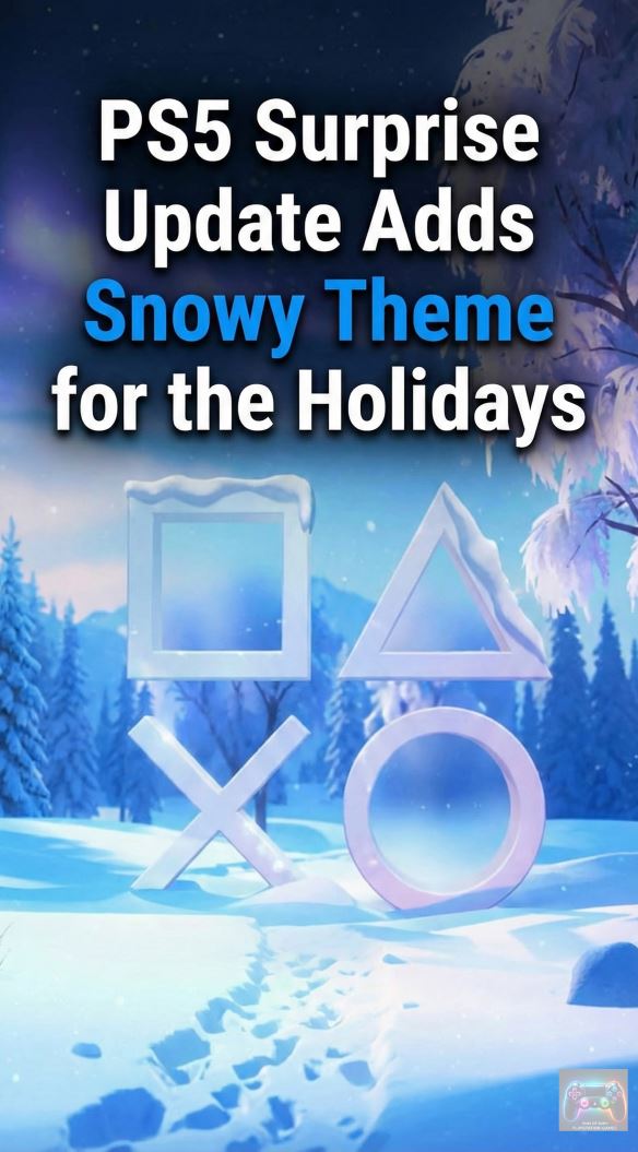 PS5 Surprise Update Adds New Snowy Theme for the Holidays