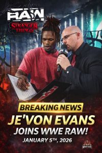 Je’Von Evans Signs with WWE RAW