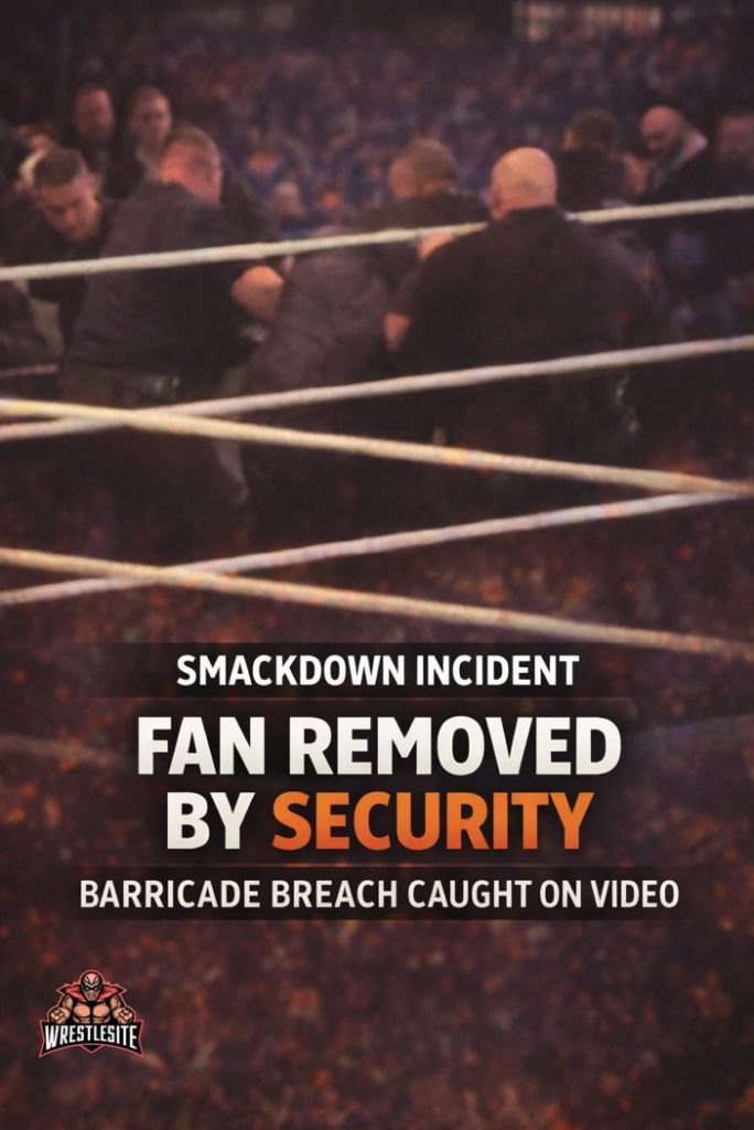 Security Removes Fan After Barricade Jump at WWE SmackDown