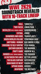 WWE 2K26 Soundtrack Revealed With 16-Track Lineup