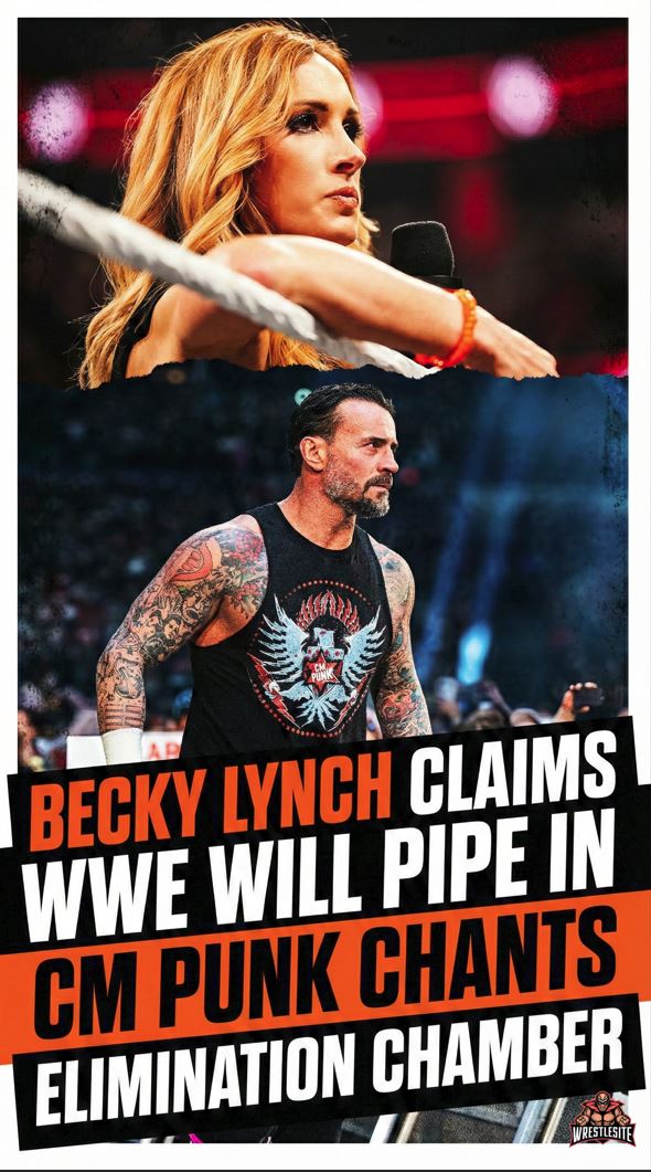 Becky Lynch Claims WWE Will Pipe in CM Punk Chants at Elimination Chamber