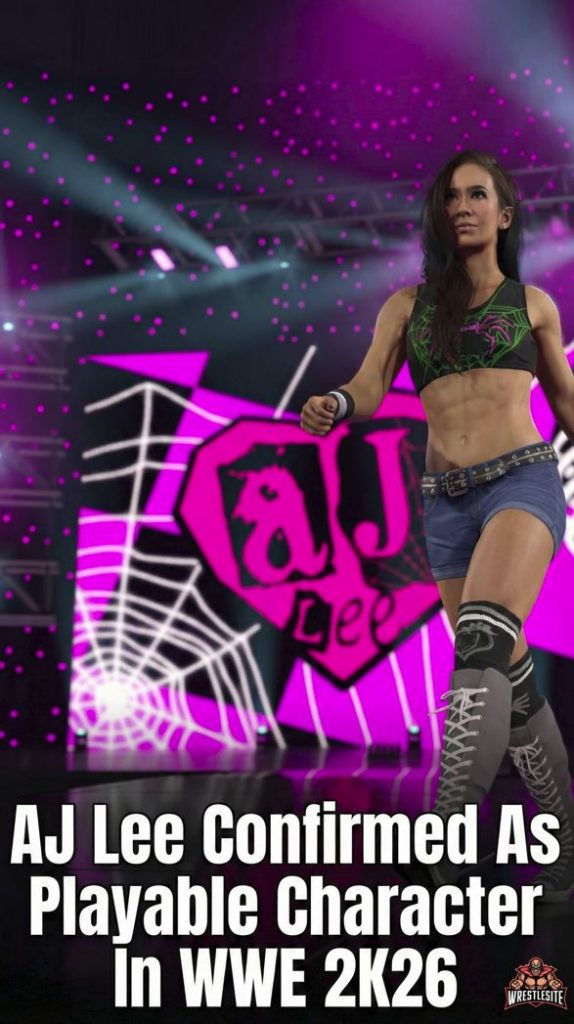 AJ Lee Confirmed As Playable Character In WWE 2K26