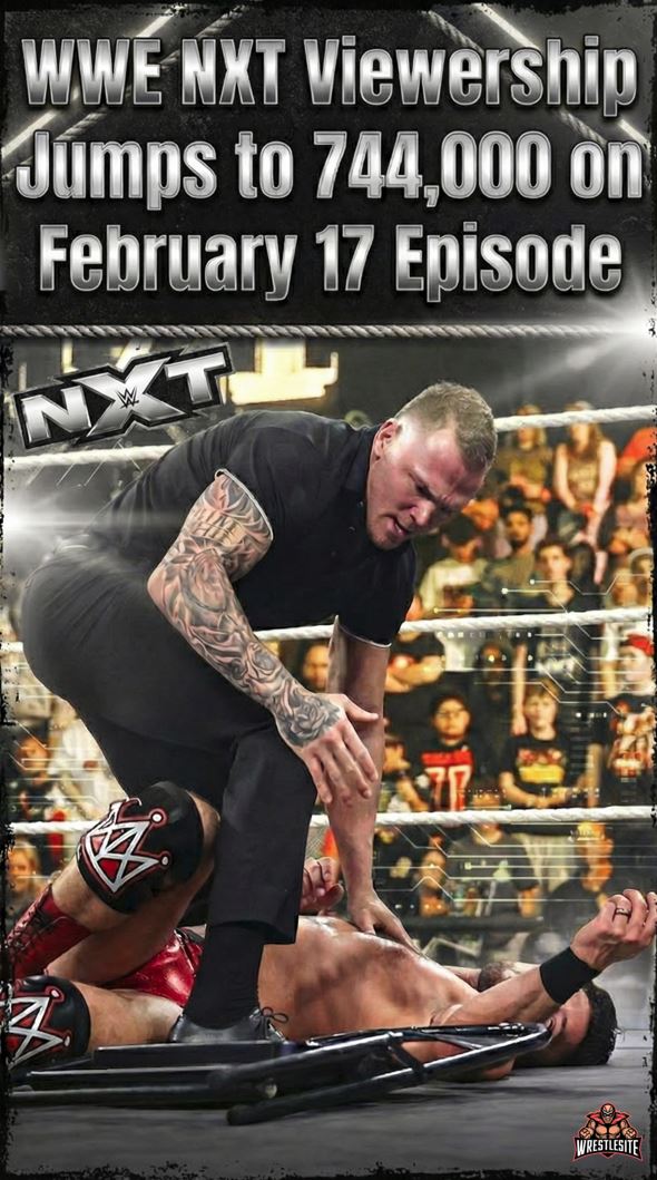 WWE NXT Viewership Jumps to 744,000 on February 17 Episode