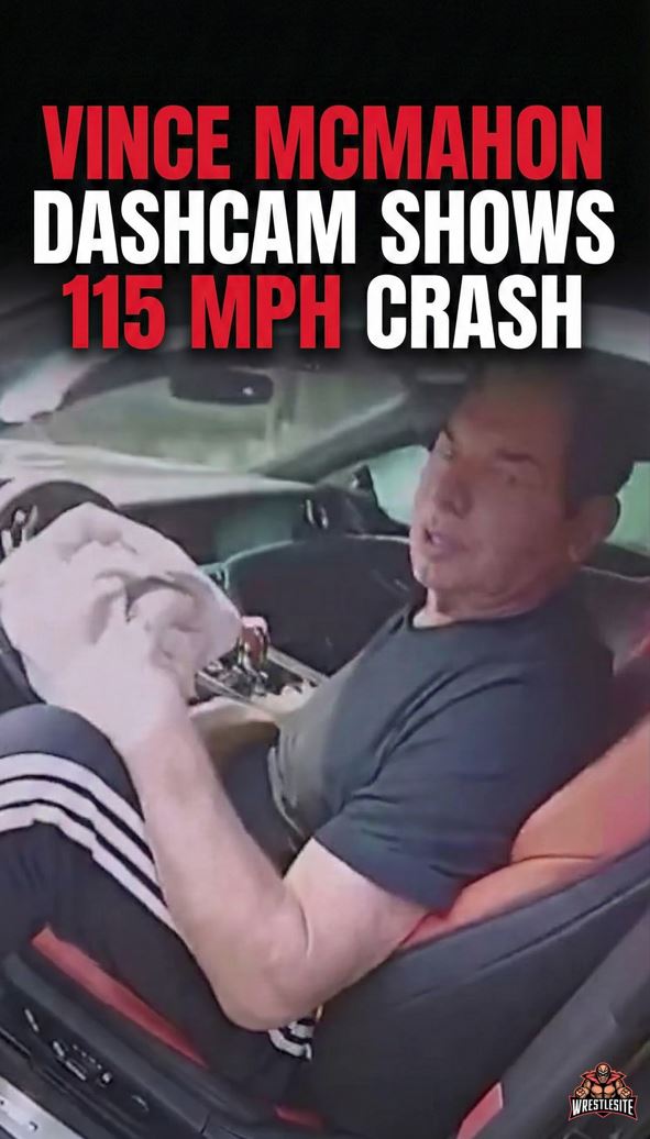 Vince McMahon Dashcam Shows 115 MPH Crash