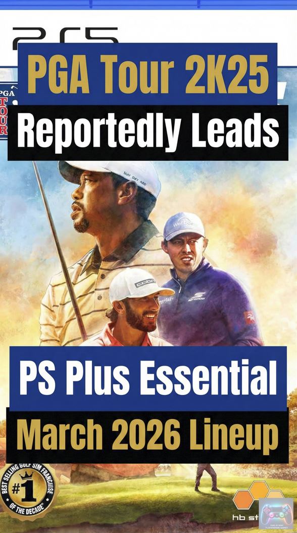 PGA Tour 2K25 Reportedly Leads PS Plus Essential March 2026 Lineup