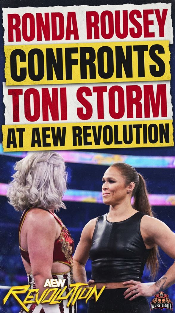 Ronda Rousey Confronts Toni Storm at AEW Revolution
