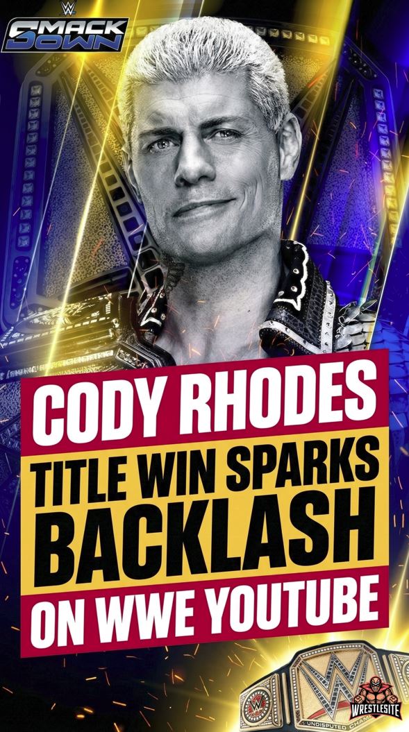 Cody Rhodes Title Win Sparks Backlash on WWE YouTube