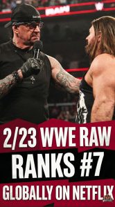 WWE Raw Ranks #7 Globally on Netflix