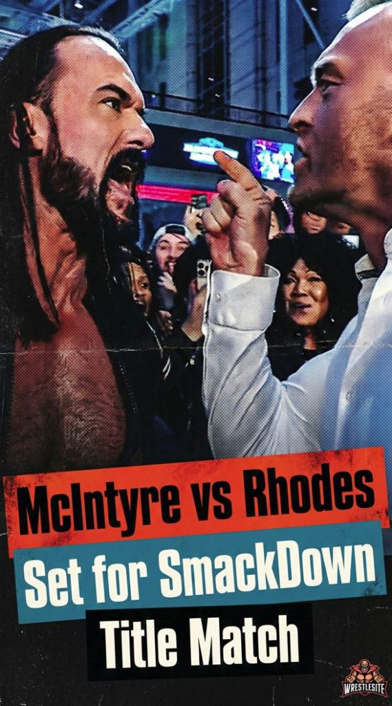 Drew McIntyre to Defend Undisputed WWE Title Against Cody Rhodes on SmackDown