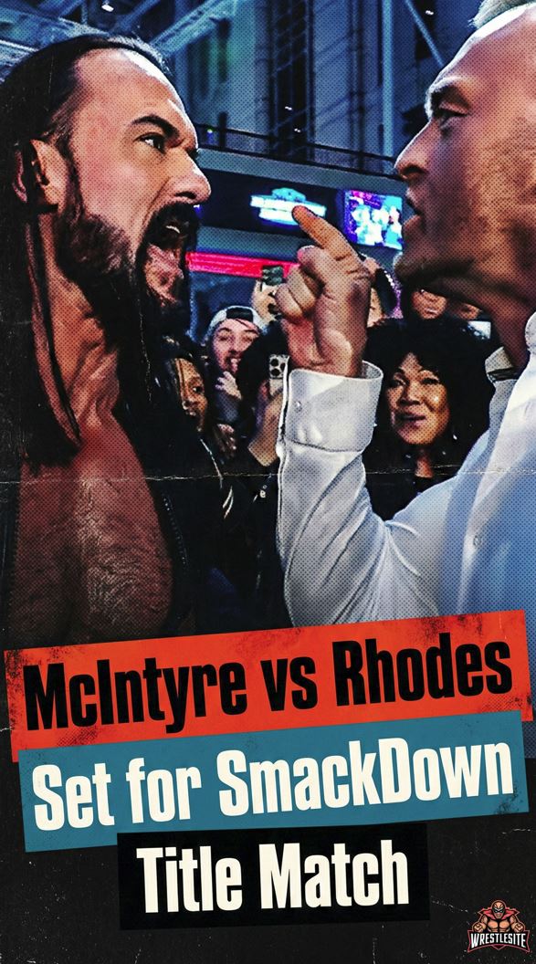 Drew McIntyre to Defend Undisputed WWE Title Against Cody Rhodes on SmackDown