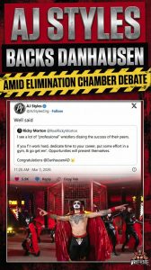 AJ Styles Backs Danhausen Amid Elimination Chamber Debate
