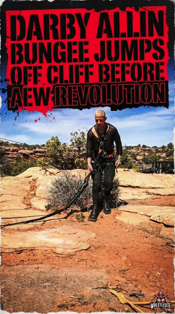 Darby Allin Bungee Jumps Off Cliff Before AEW Revolution