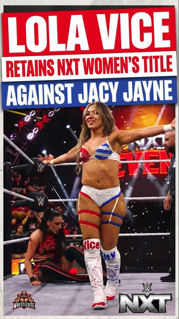 Lola Vice Retains NXT Women’s Title Against Jacy Jayne