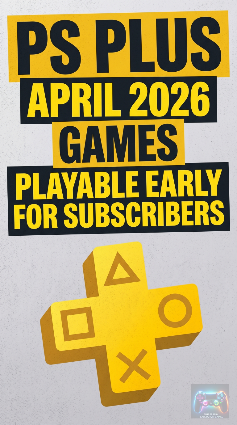 PS Plus April 2026 Games Playable Early For Subscribers
