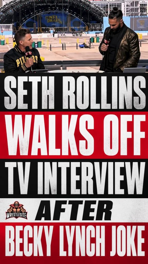 Seth Rollins Walks Off TV Interview After Becky Lynch Joke