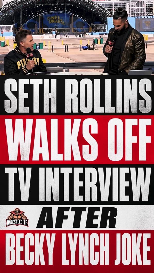 Seth Rollins Walks Off TV Interview After Becky Lynch Joke