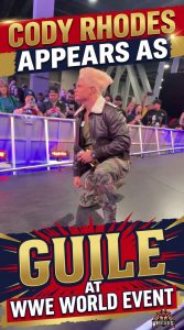 Cody Rhodes Appears As Guile At WWE World Event