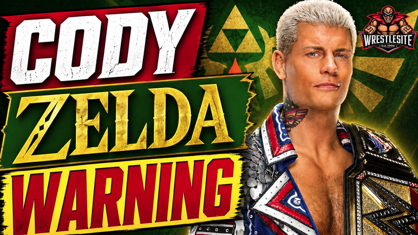 Cody Rhodes discusses Nintendo cease-and-desist notice over Zelda-inspired Triforce wrestling boots.
