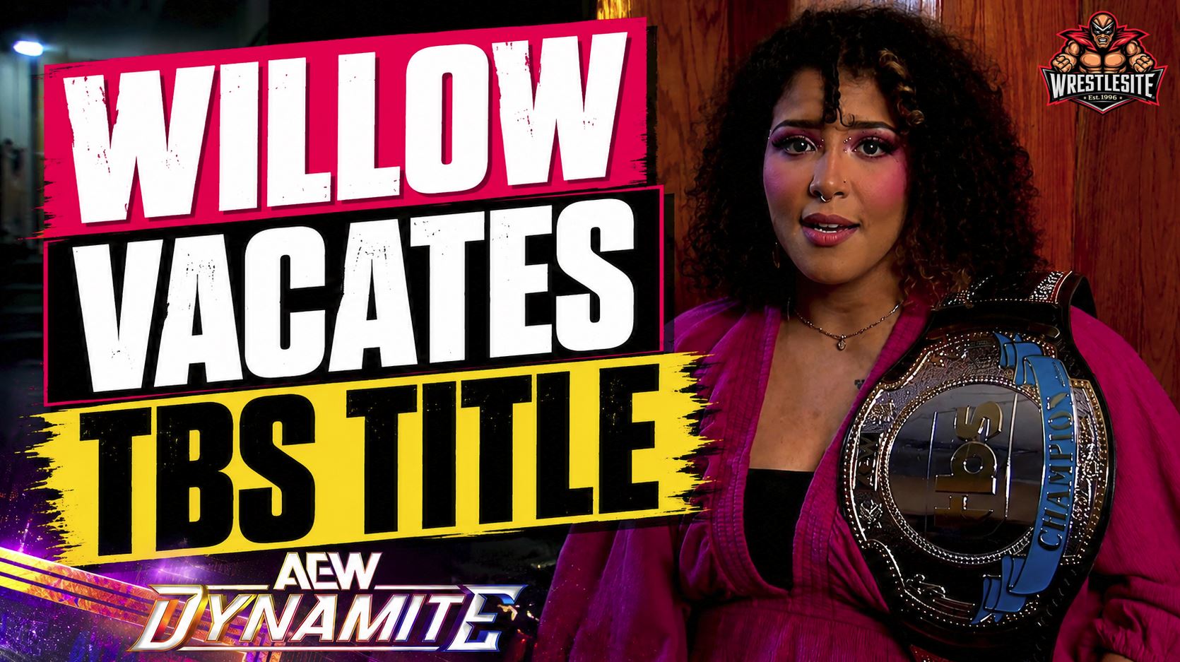 Willow Nightingale announces a shoulder injury on AEW Dynamite before vacating the TBS Championship