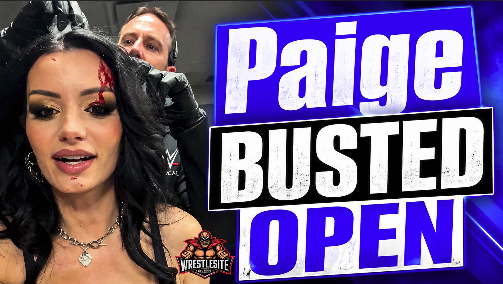 Paige Suffers Bloody Injury On SmackDown 5 Paige showing visible blood and injury aftermath following chaotic WWE SmackDown segment