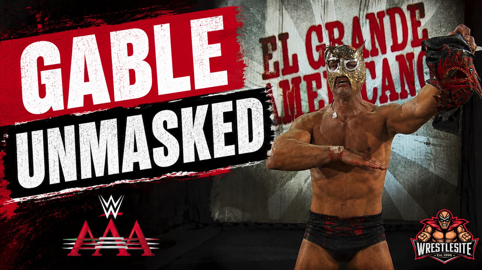 Chad Gable unmasks after bloody Mask vs Mask loss to Ludwig Kaiser at AAA Noche de Los Grandes.