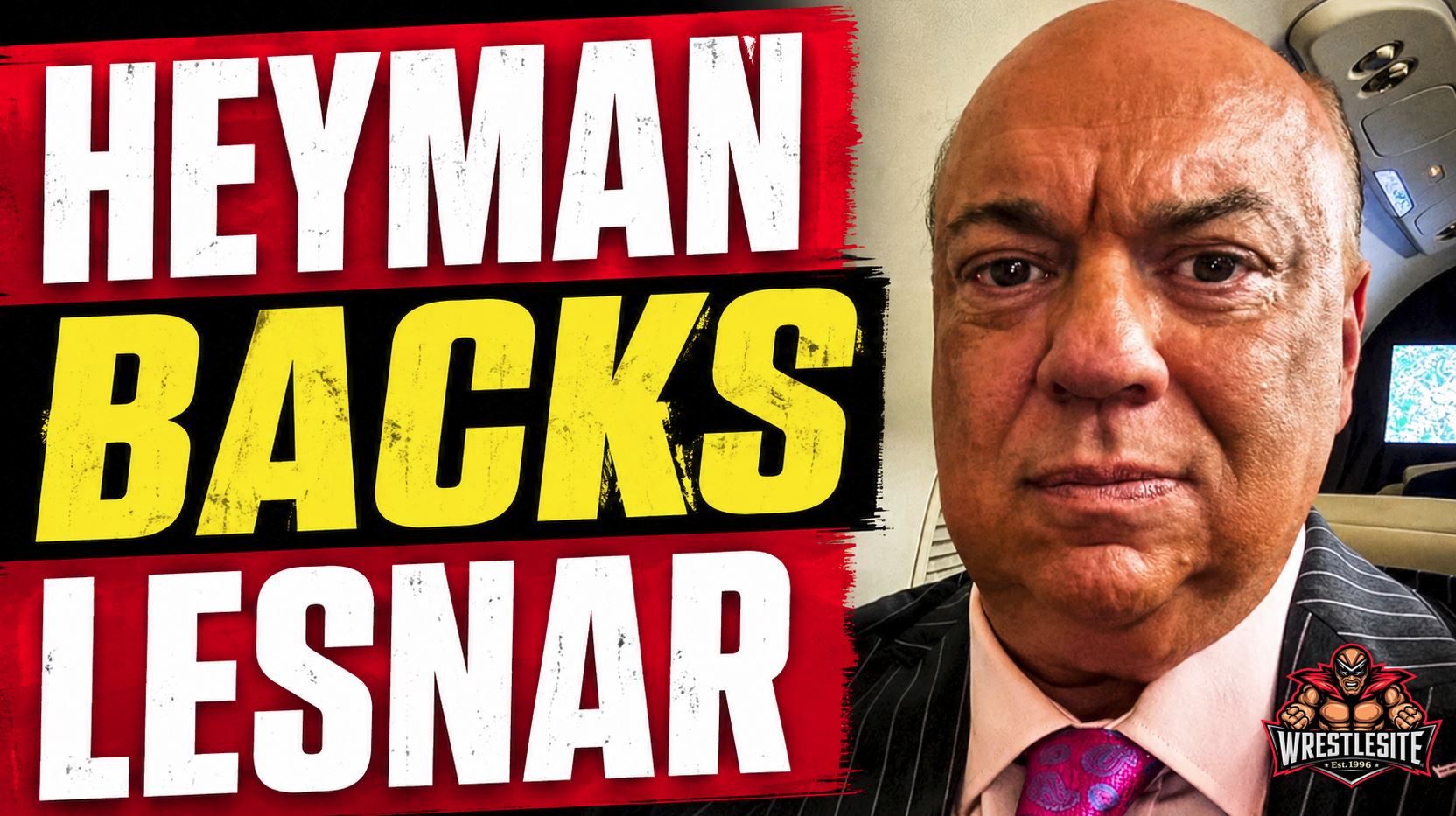 Paul Heyman reacts after Brock Lesnar returns on WWE RAW and attacks Oba Femi in Greensboro