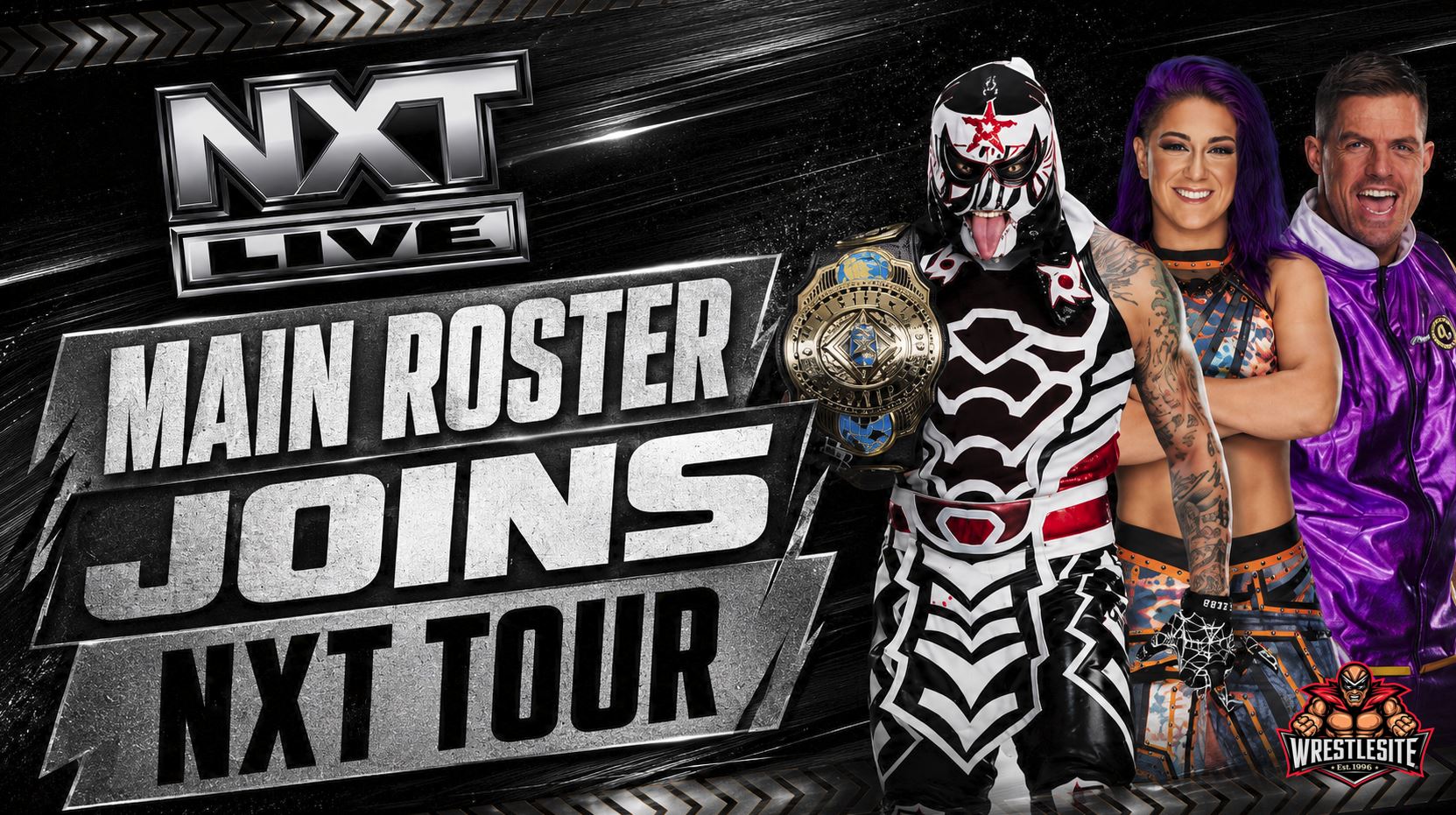 Penta, Bayley, and Grayson Waller are promoted for upcoming WWE NXT live event appearances