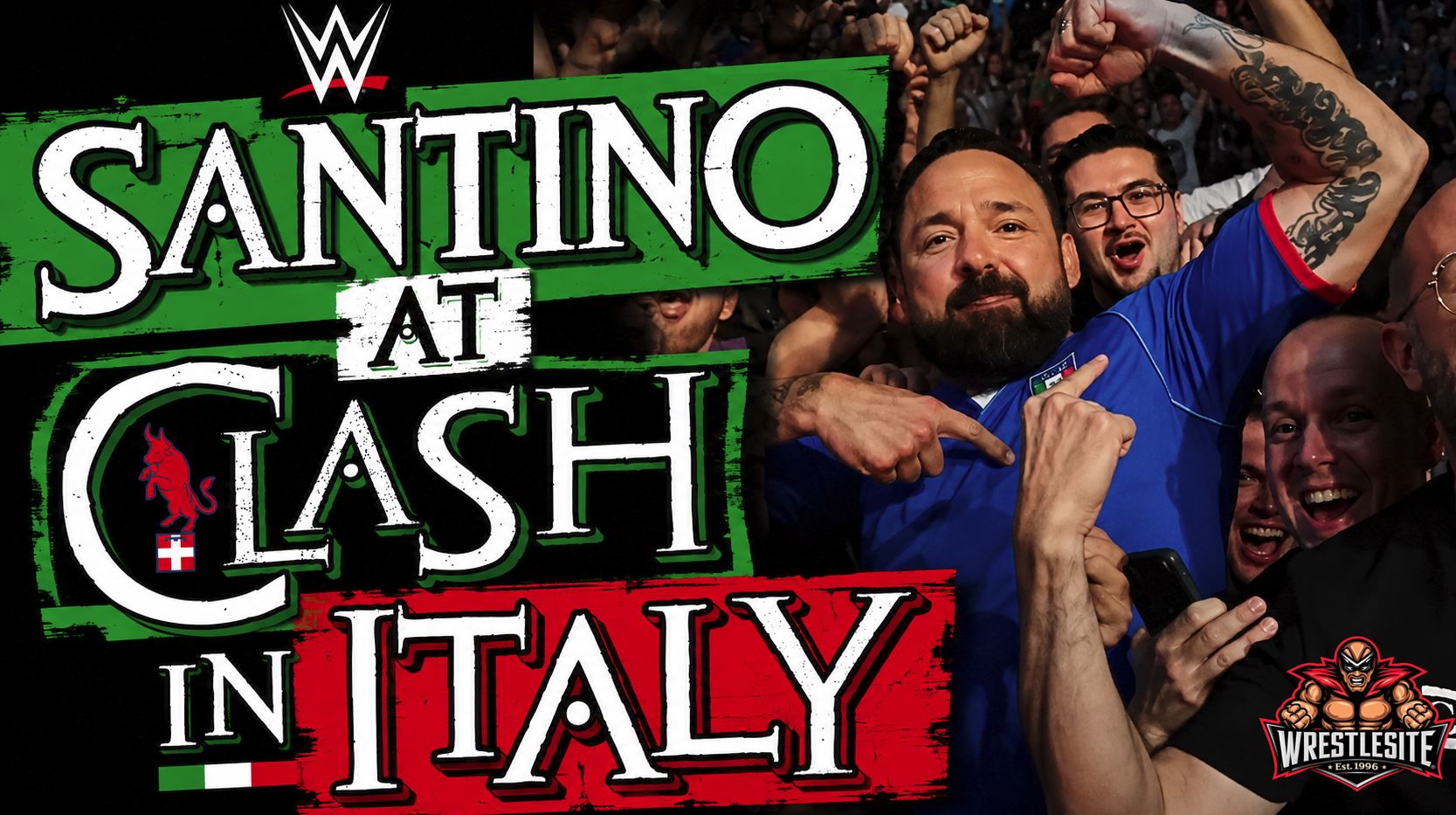 Santino Marella appears at WWE Clash in Italy inside Inalpi Arena during historic Turin event.