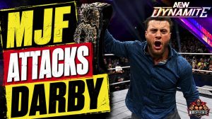 MJF Attacks Darby Allin After Signing Hair Match Contract 16 MJF attacks Darby Allin after signing AEW World Title hair match contract on Dynamite.