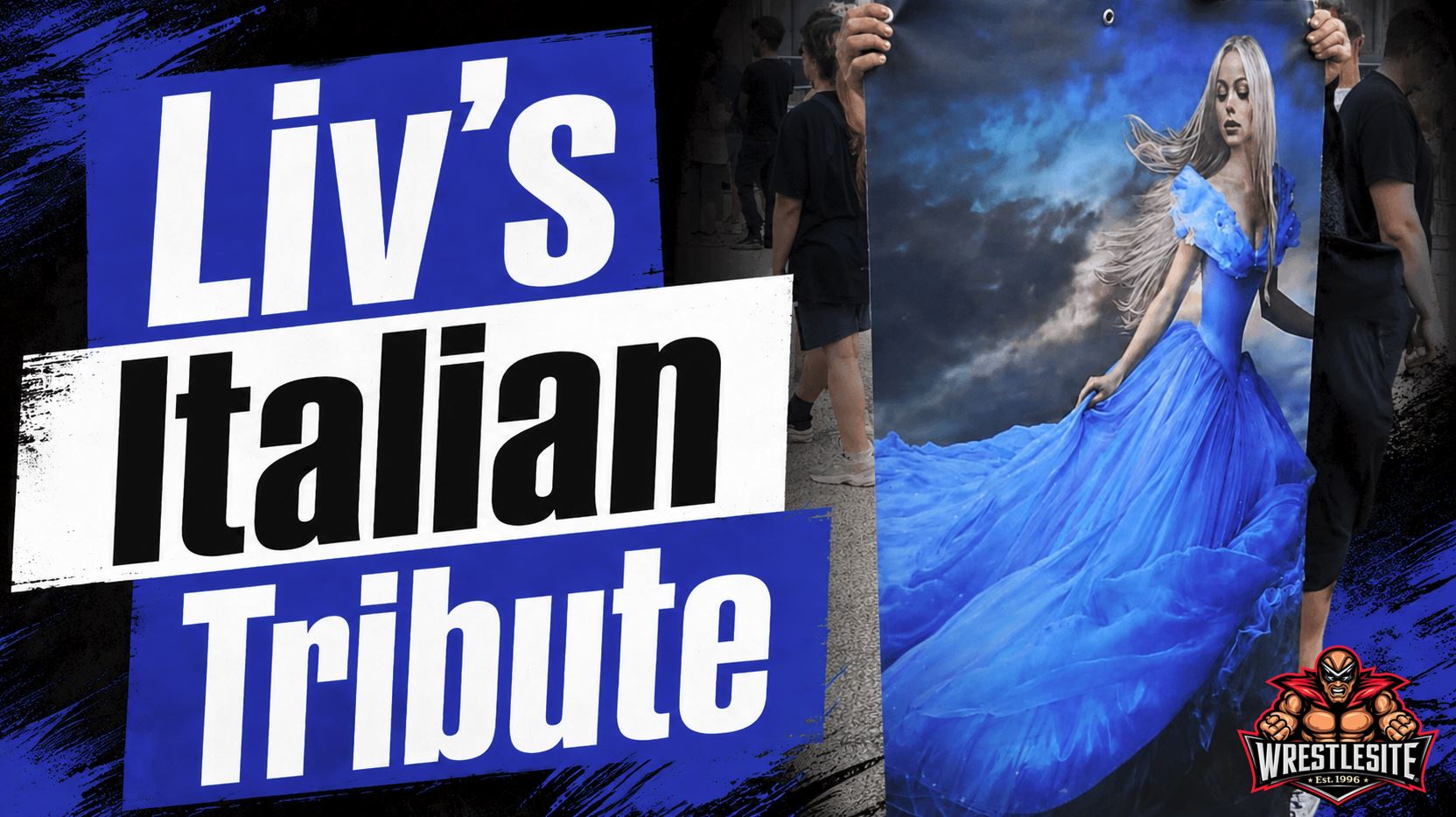 Liv Morgan Gets Italian Princess Tribute 5 Liv Morgan fan holds an Italian Princess sign at the WWE Clash in Italy before the Turin event.